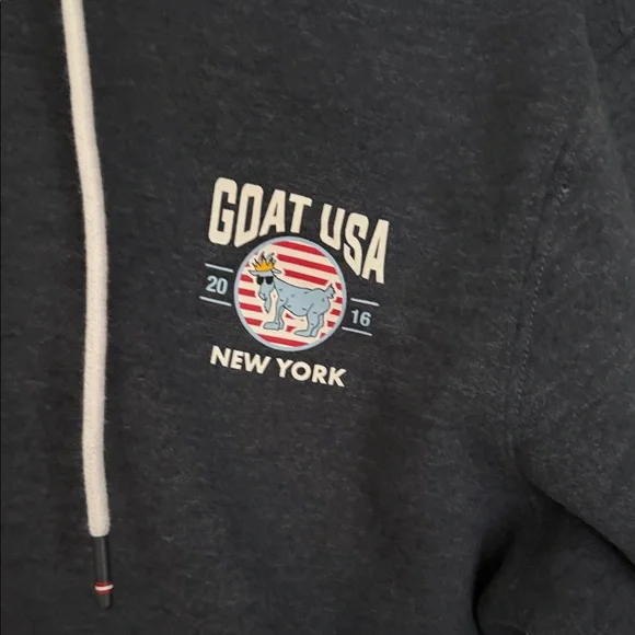 GOAT USA Men's Charcoal Hoodie Sweater - Picture 3 of 5